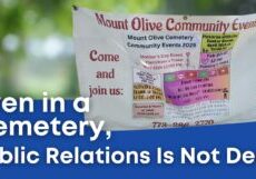 Even in a Cemetery, Public Relations Is Not Dead TC Public Relations